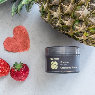 Summer Exfoliation - Summer Cleansing Grains With Organic Strawberry and Pineapple Saison Organic Skincare San Francisco